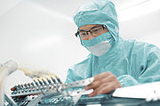 Image showing a Pharmaceutical factory worker