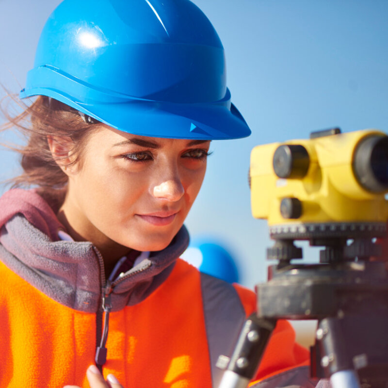 Image of a Windfarm construction site surveyor