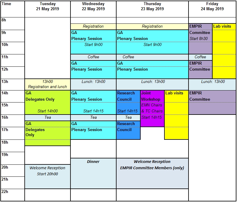 2019 05 13 Time schedule