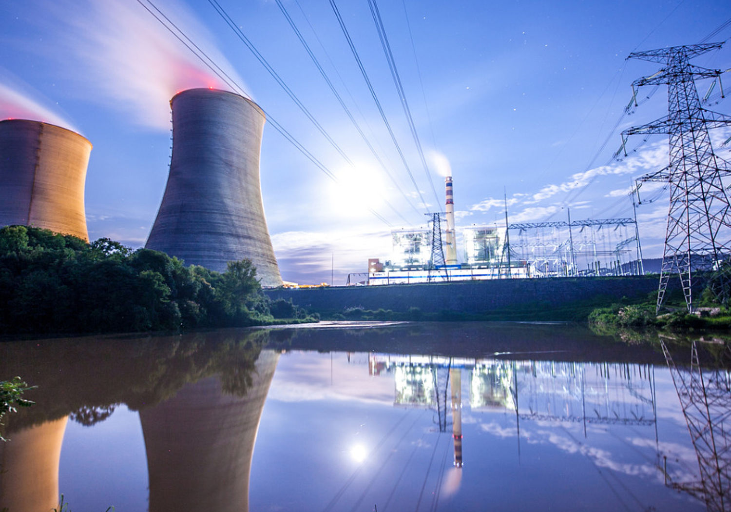 Image showing a power plant on the banks of a river