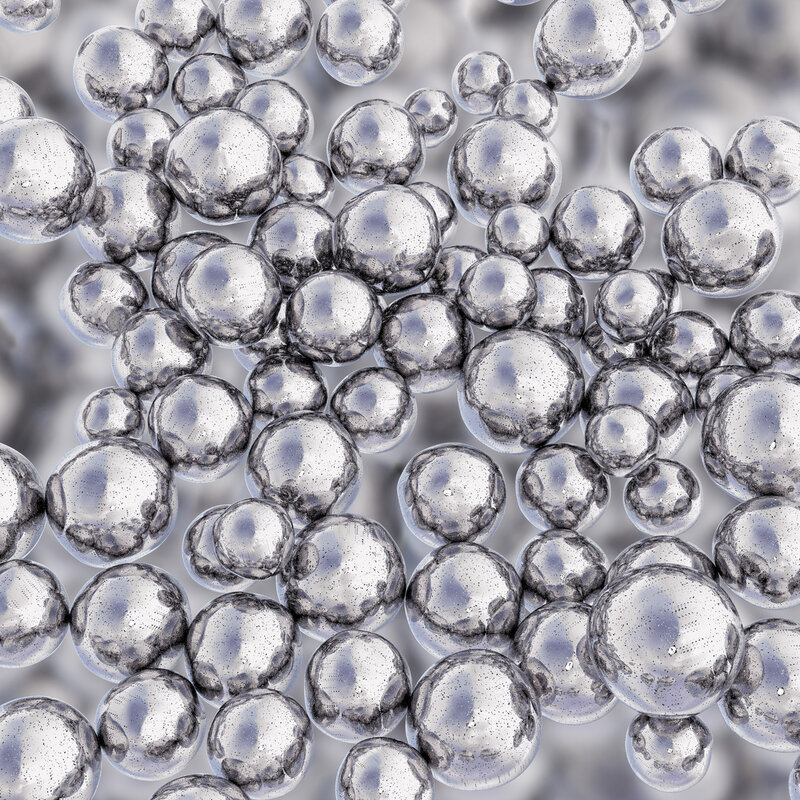 Image showing a 3D illustration of silver nanoparticles