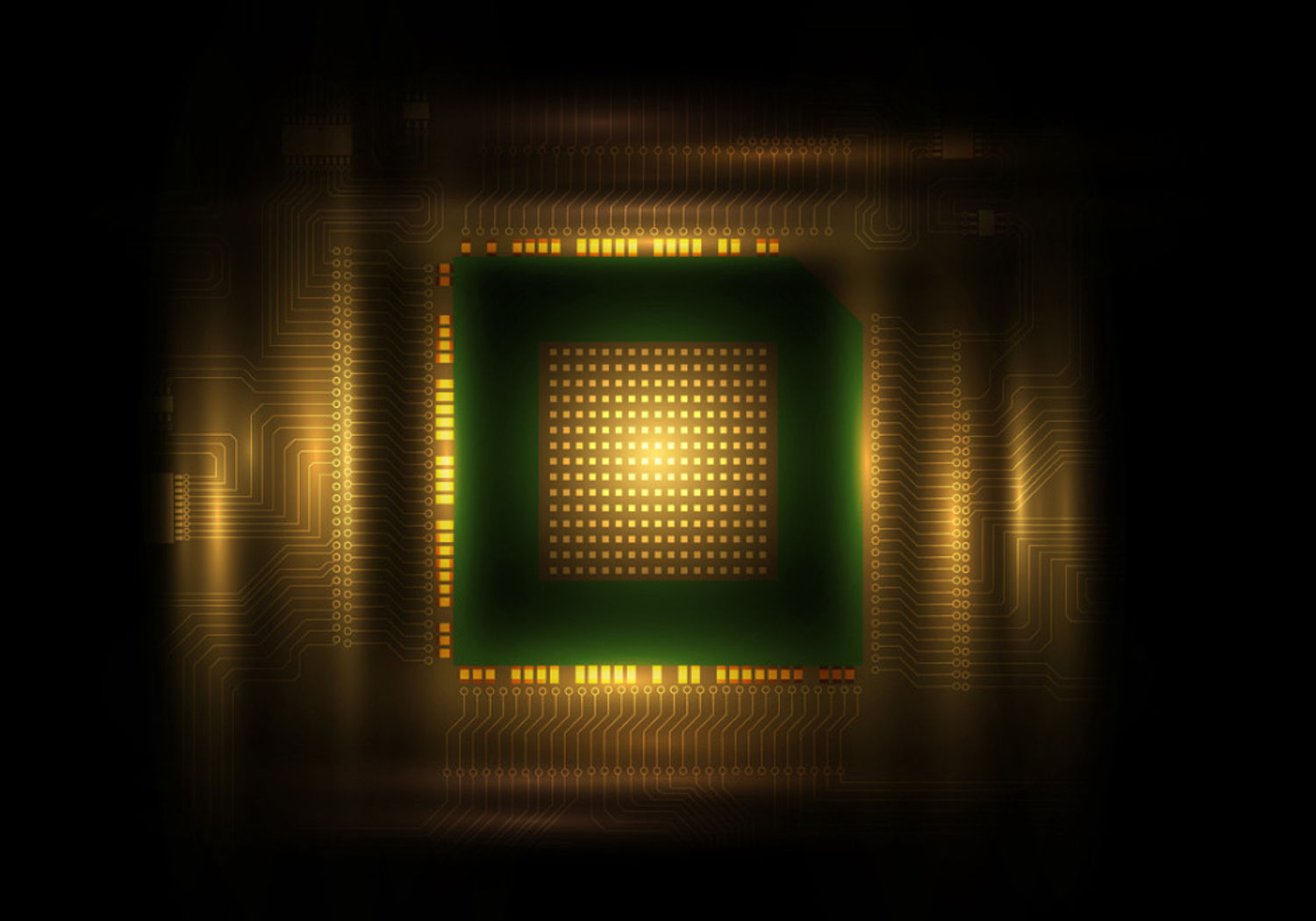 Image showing a computer processor lit from behind