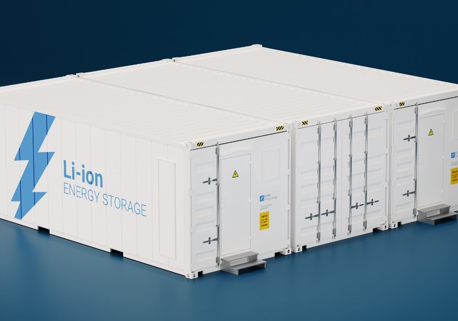 Image showing a battery storage facility made of shipping containers