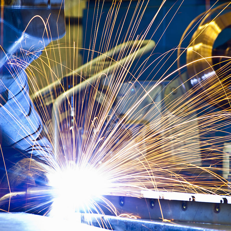 Image showing a Worker welding in factory