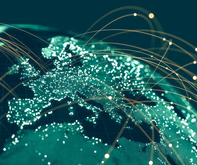 Image showing global communication network