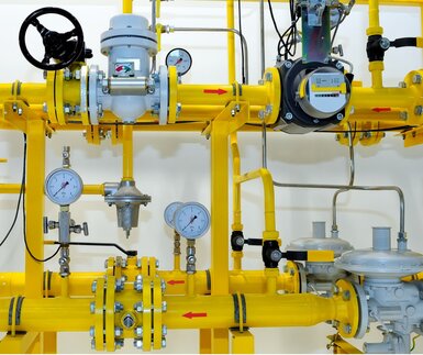 Image showing pressure meters on natural gas pipeline