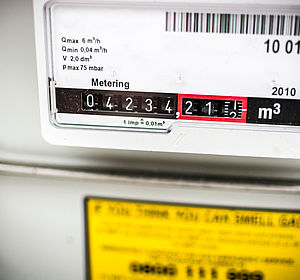 Image showing a closeup of a household gas meter