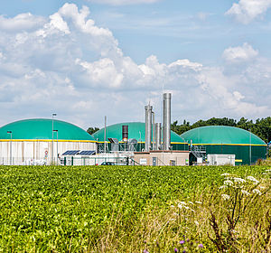 Image showing A biogas plant in the countryside