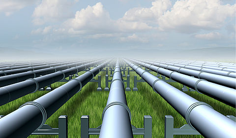 Pipelines carrying natural gas