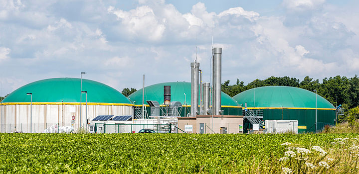 Image showing A biogas plant in the countryside