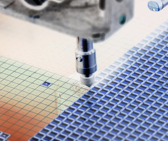 Image of a Silicon wafer production line