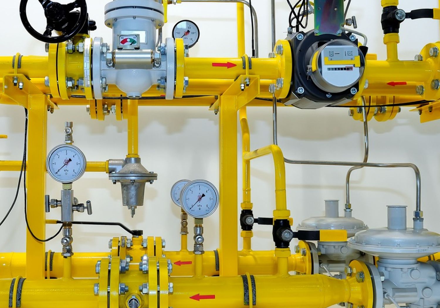 Image showing pressure meters on natural gas pipeline