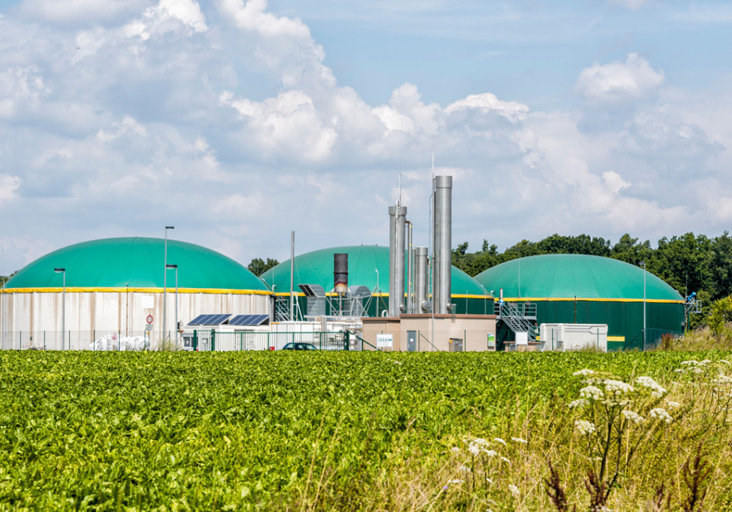 Image showing A biogas plant in the countryside