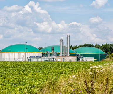 Image showing A biogas plant in the countryside