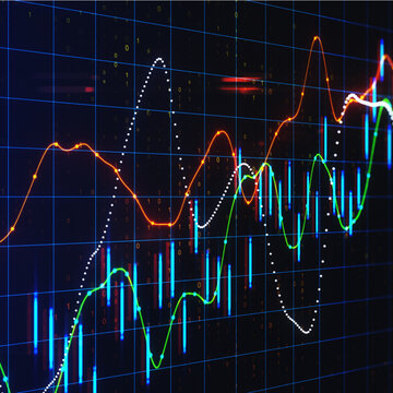 Schematic of digital chart showing graphs Image showing a Schematic of digital chart showing graphs