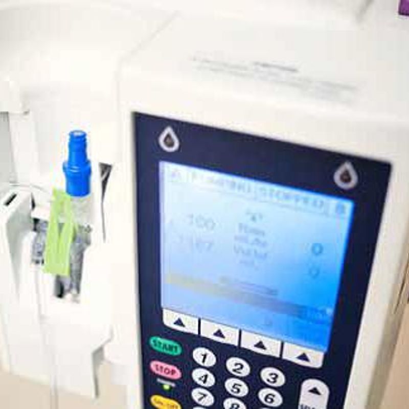 Metrology for drug delivery Image showing an infusion pump intravenous IV drip