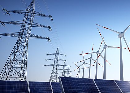 Photovoltaic system and wind turbin picture id1205564653