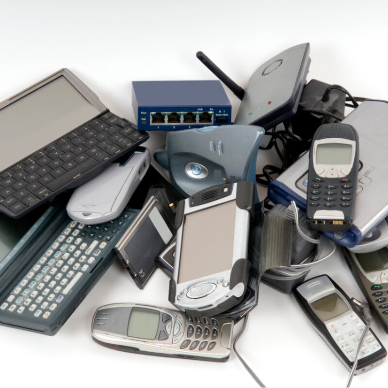 Developing the metrology for technologically critical elements Image of used electronic phones for recycling