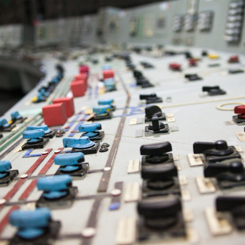 Project achievements Image showing a close up of a control panel in a nuclear power plant